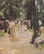 Max Liebermann The Parrot Walk at Amsterdam Zoo (mk09) oil painting